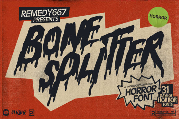 Bone Splitter: The Bloody Horror Typeface for Crafters & Sellers