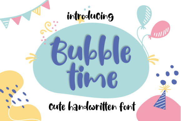 Bubble Time Display Font for Small Business Branding