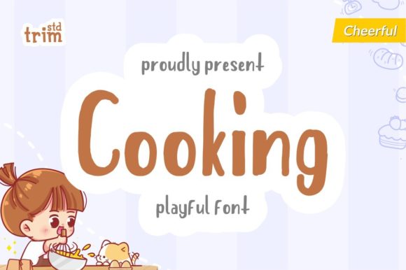 Cooking Font: A Cute & Playful Display Typeface for Makers
