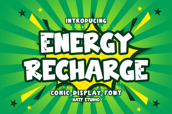 Energy Recharge Display Font for Handmade Branding