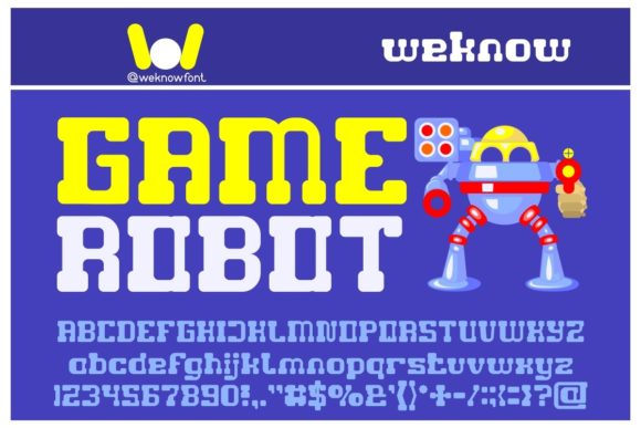 Game Robot Display Font for Bold Headlines and Brand Identity