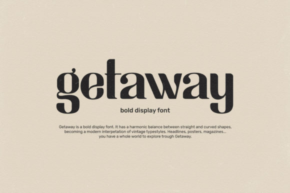 Getaway Font: A Bold Display Typeface for Memorable Branding