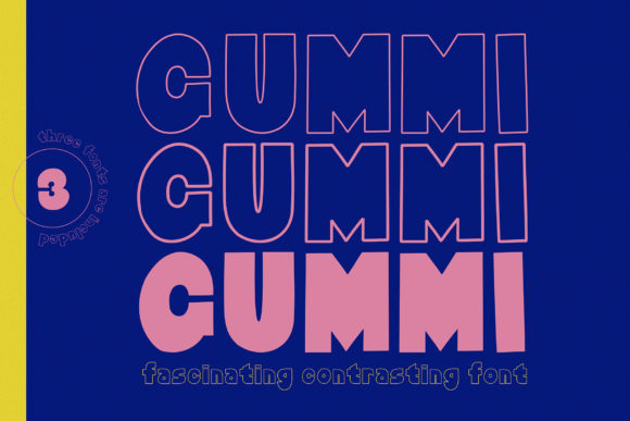 Gusto: A Bold Outlined Display Font for Digital Creatives