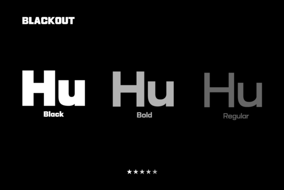 HU Blackout Display Font for Bold Brand Identity