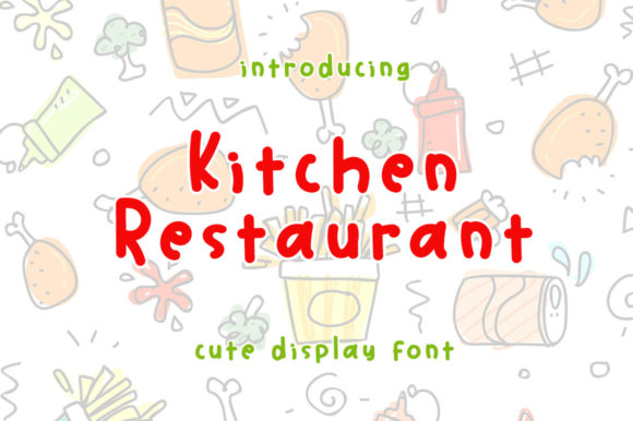 Kitchen Restaurant Font: Sweet, Elegant Display Fonts for Crafters