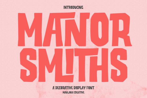 Manor Smiths Font: A Bold Display Typeface for Wedding Invitations & Branding
