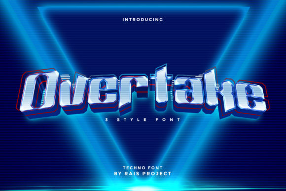 Overtake Font: A Techno Display Typeface for Bold Branding