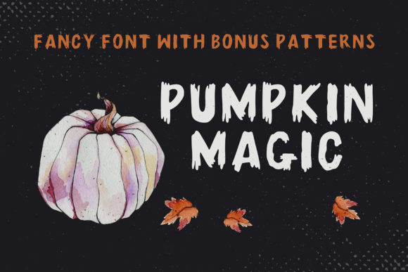 Pumpkin Magic: A Cool Brushed Display Font for Editorial Design