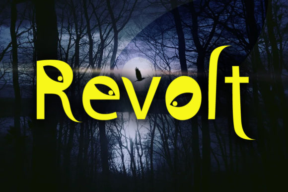 Revolt Display Font: A Cool Lettered Typeface for Crafters