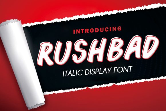 Rushbad Font: Bold All-Caps Display Typeface for Makers