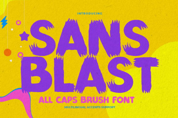 Sansblast: A Cute and Colorful Display Font for Digital Brands