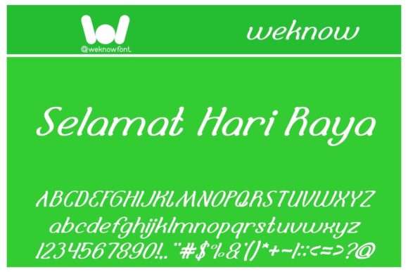 Selamat Hari Raya Display Font for Handmade Creators