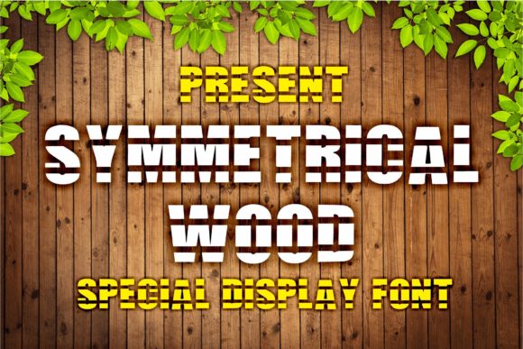Symmetrical Wood Font for Rustic Brand Identity