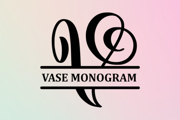 Vase Monogram Display Font for Crafters