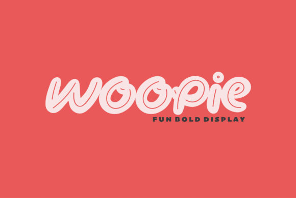 Woopie Font: Playful Chunky Handwritten Display Typeface
